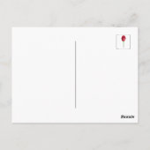 Carte postale de vœux en damas argenté (Dos)