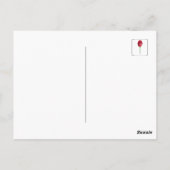 Carte postale de vœux en damassé argenté (Dos)