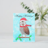 Carte postale de voeux Festil Owl (Debout devant)