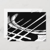 Carte postale de voeux guitare (Devant / Derrière)