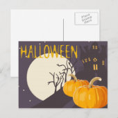 Carte postale de voeux Halloween (Devant / Derrière)