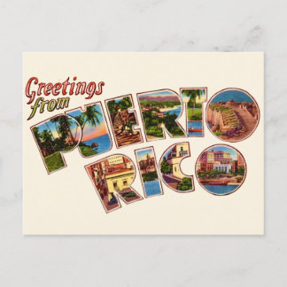 Carte postale de voeux Porto Rico