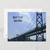 Carte postale de voeux Quad Cities (Devant / Derrière)