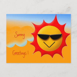 Carte postale de voeux Sunny