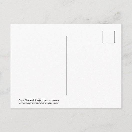 Carte postale de voeux Unicorn (Dos)