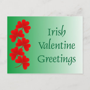 Carte postale de voeux Valentine irlandaise