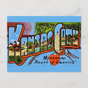 Carte postale de vœux vintage de Kansas City