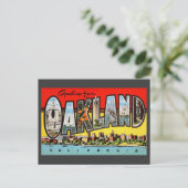 Carte postale de voeux Vintage Oakland California (Debout devant)