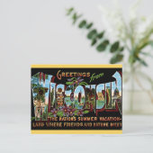 Carte postale de vœux vintage Wisconsin (Debout devant)