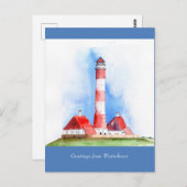 Carte postale de voeux Westerhever personnalisable (Devant / Derrière)