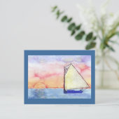 Carte postale de voile (Debout devant)