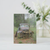 Carte postale de voiture ancienne (Debout devant)