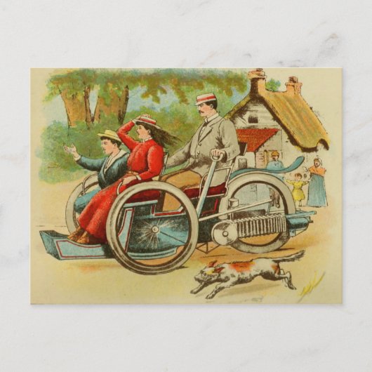 Carte postale de voiture antique vintage de chasse (Devant)