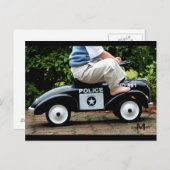 Carte postale de voiture de police (Devant / Derrière)