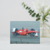 Carte postale de voiture Red Racing (Debout devant)