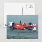 Carte postale de voiture Red Racing (Devant / Derrière)