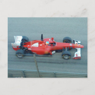 Carte postale de voiture Red Racing
