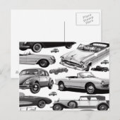 Carte postale de voitures classiques (Devant / Derrière)