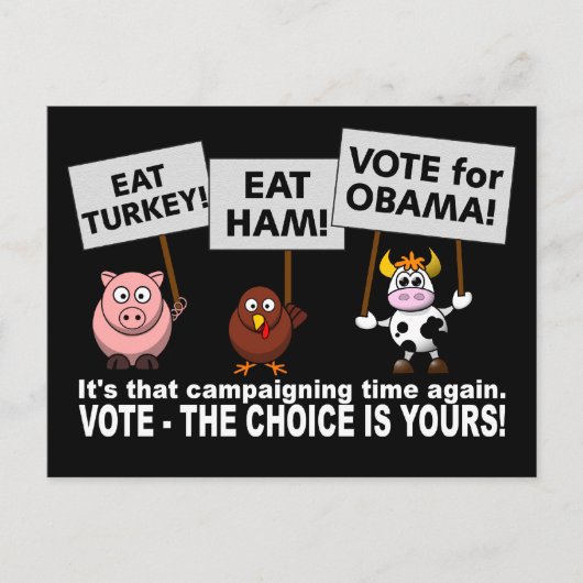 Carte postale de vote Obama (Devant)