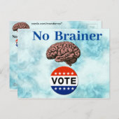 Carte postale de vote sans hésitation (Devant / Derrière)