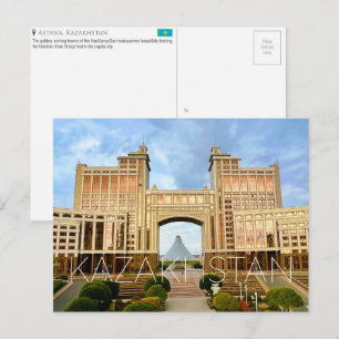 Carte postale de voyage à Astana, Kazakhstan