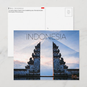 Carte postale de voyage à Bali, Indonésie