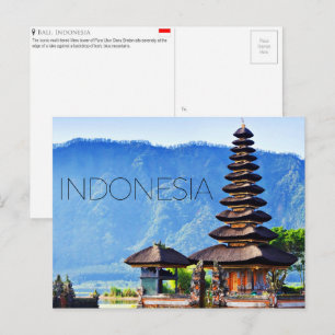 Carte postale de voyage à Bali, Indonésie