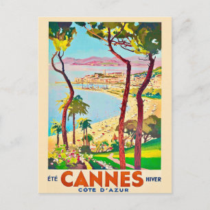 Carte postale de voyage à Cannes France