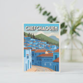 Carte postale de voyage à Chefchaouen, Maroc, cade (Debout devant)