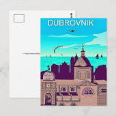 Carte postale de voyage à Dubrovnik (Devant / Derrière)