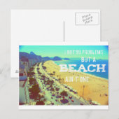 Carte postale de voyage à la plage (Devant / Derrière)