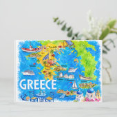 Carte postale de voyage à l'aquarelle de Grèce (Debout devant)
