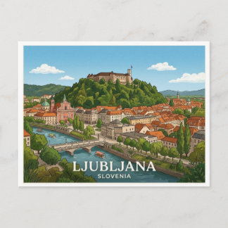 Carte postale de voyage à Ljubljana en Slovénie