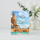 Carte postale de voyage à Malte, carte postale de  (Debout devant)