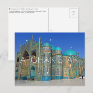 Carte postale de voyage à Mazar-i-Sharif, Afghanis