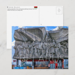 Carte postale de voyage à Minsk, Biélorussie