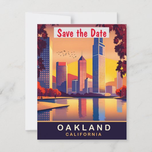 Carte postale de voyage à Oakland, Californie, (Devant)