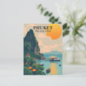 Carte postale de voyage à Phuket Thaïlande Plage (Debout devant)