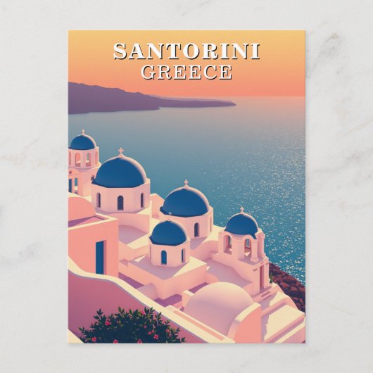 Carte postale de voyage à Santorin Grèce (Devant)