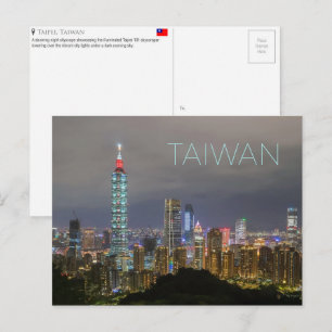 Carte postale de voyage à Taipei, Taïwan