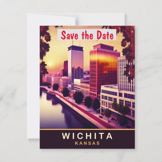 Carte postale de voyage à Wichita, Kansas, (Devant)