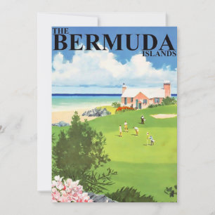 Carte postale de voyage aux Bermudes 5x7 grande