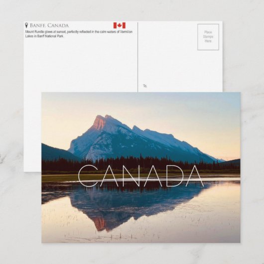 Carte postale de voyage Banff Park, Canada (Devant / Derrière)
