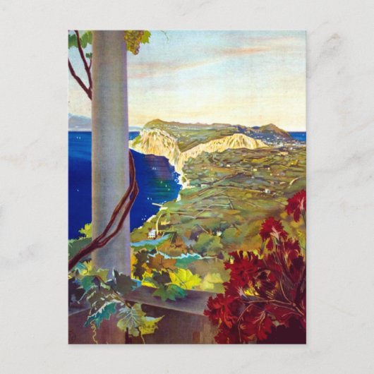 Carte postale de voyage Capri Italie vintage (Devant)