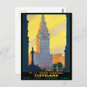 Carte postale de voyage Cleveland vintage (Devant / Derrière)