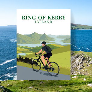 Carte postale de voyage cycliste du Ring of Kerry