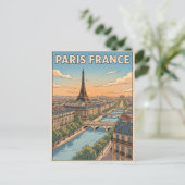 Carte postale de voyage d'anime vintage Paris Fran (Debout devant)