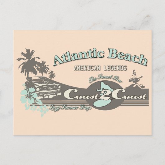 Carte postale de voyage d'Atlantic Beach en Caroli (Devant)