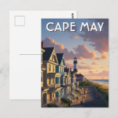 Carte postale de voyage de Cape May, New Jersey (Devant / Derrière)