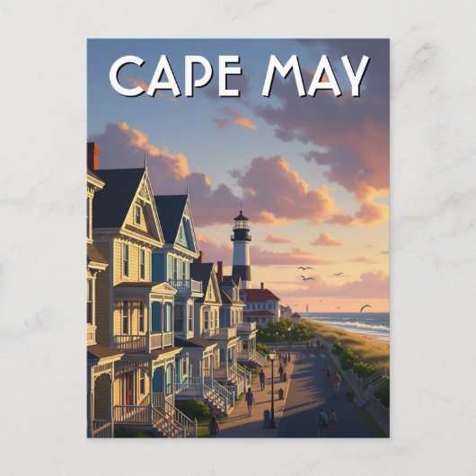 Carte postale de voyage de Cape May, New Jersey (Devant)